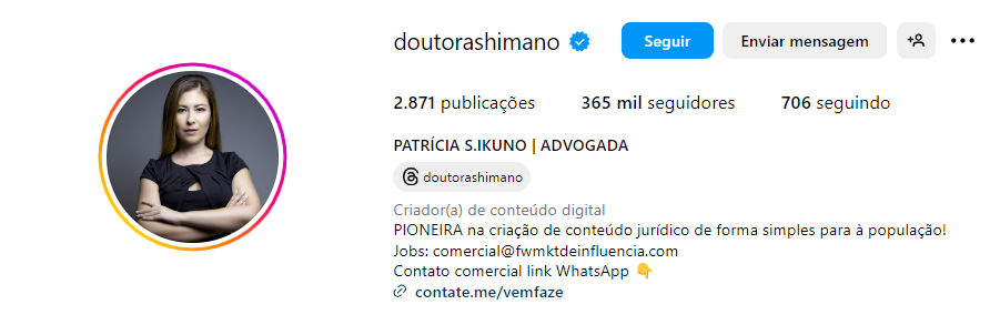 Comunicação assertiva na bio para Instagram