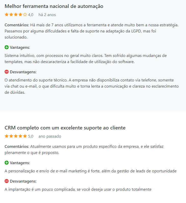 Avaliações RD Staton Capterra